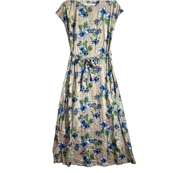 NWT Tylho Floral Cotton Midi Dress Size Small - Picture 3 of 12